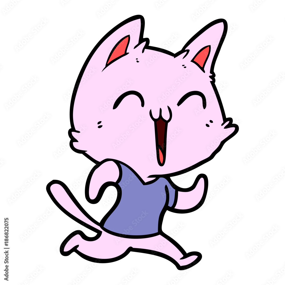 happy cartoon cat happy cartoon cat