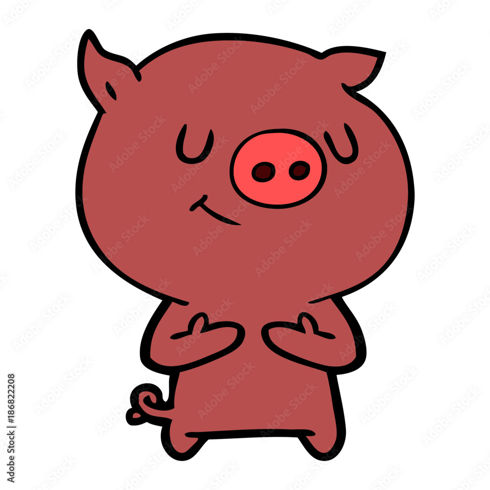 happy cartoon pig happy cartoon pig