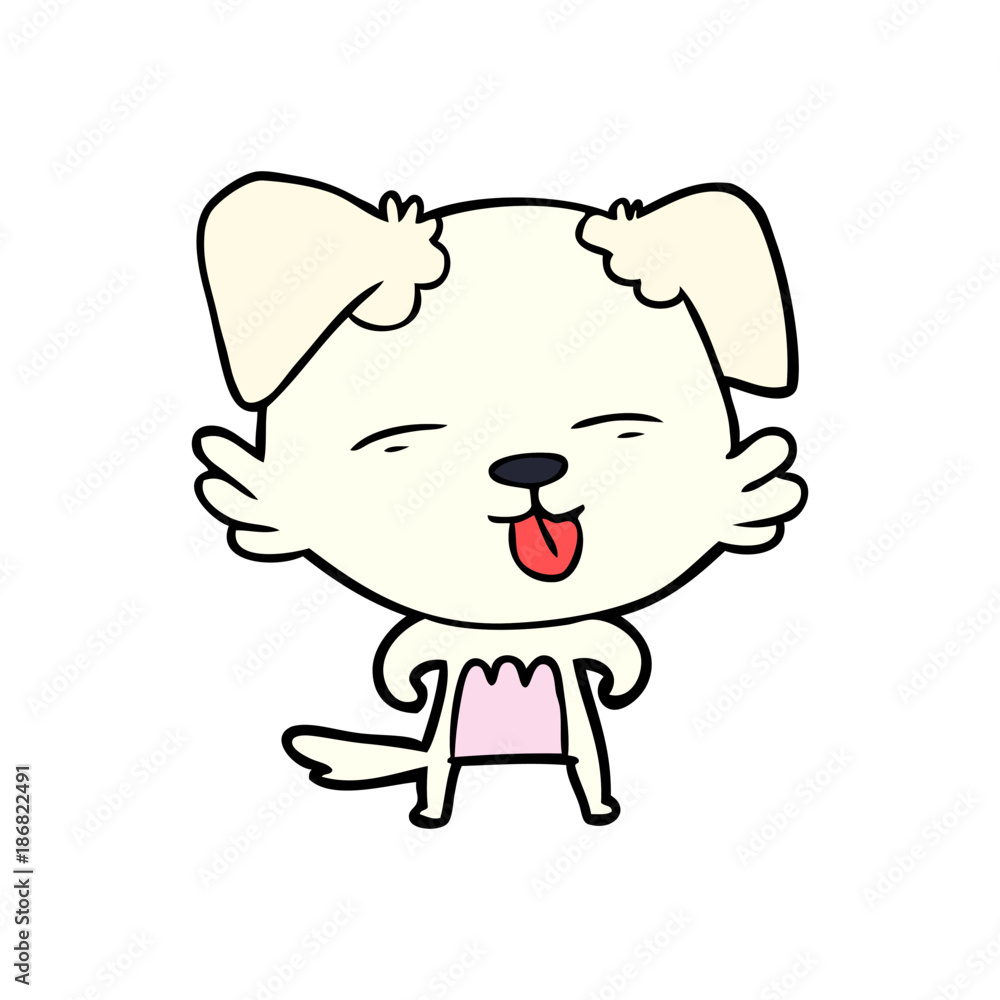 cartoon dog sticking out tongue cartoon dog sticking out tongue