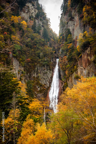 At the beautiful Sounkyo Gorge, Oobako, Hokkaido, Japan