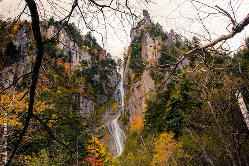 At the beautiful Sounkyo Gorge, Oobako, Hokkaido, Japan