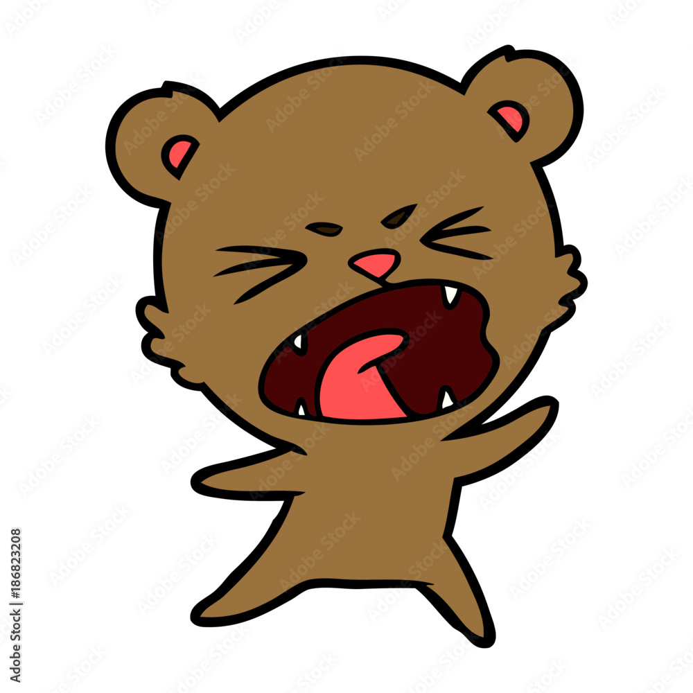 angry cartoon bear angry cartoon bear