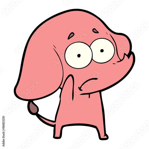 cartoon unsure elephant