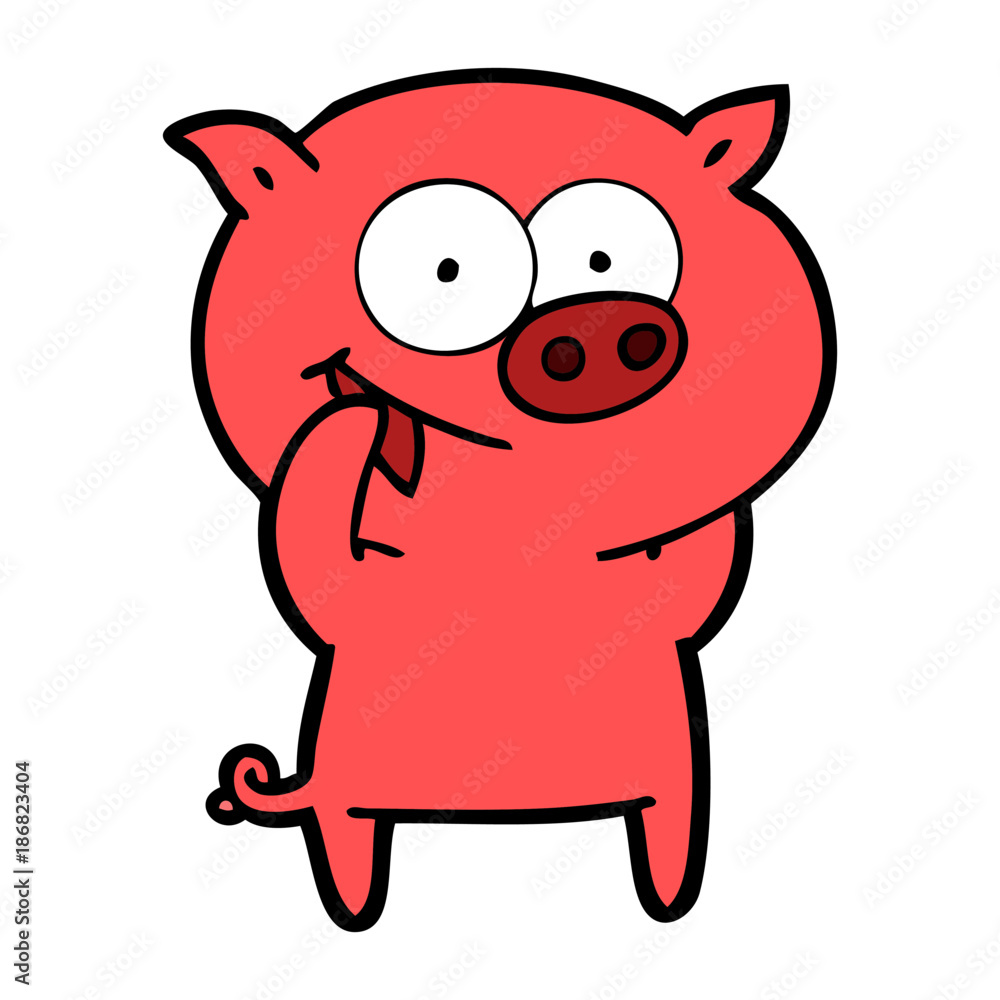 cheerful pig cartoon cheerful pig cartoon