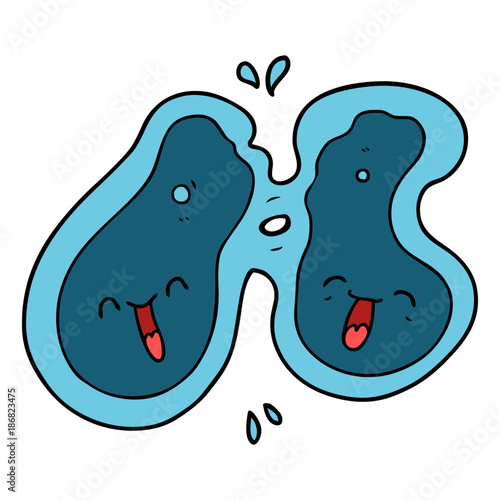 cartoon cell dividing