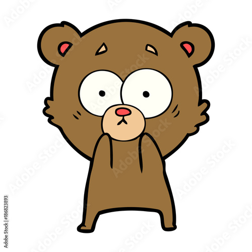 anxious bear cartoon