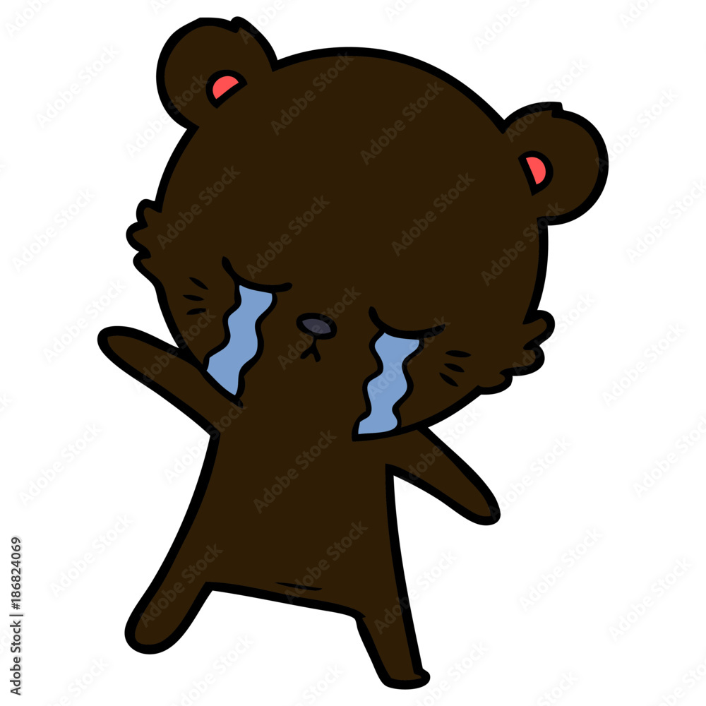 crying cartoon bear crying cartoon bear