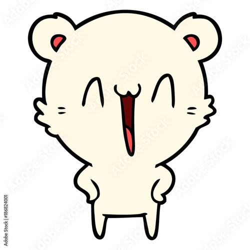 happy polar bear cartoon