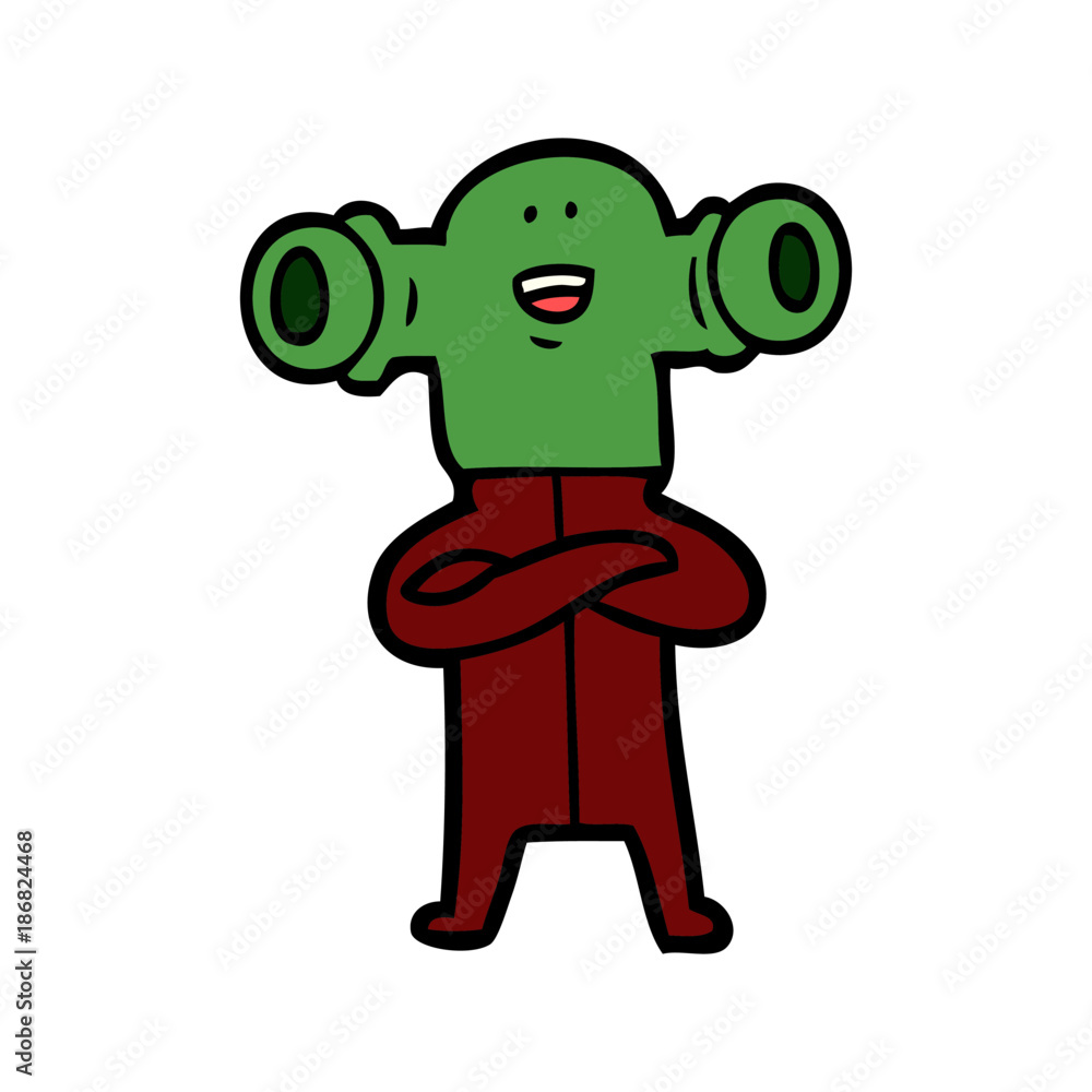 friendly cartoon alien