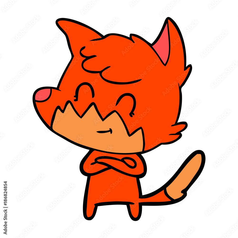 cartoon friendly fox cartoon friendly fox