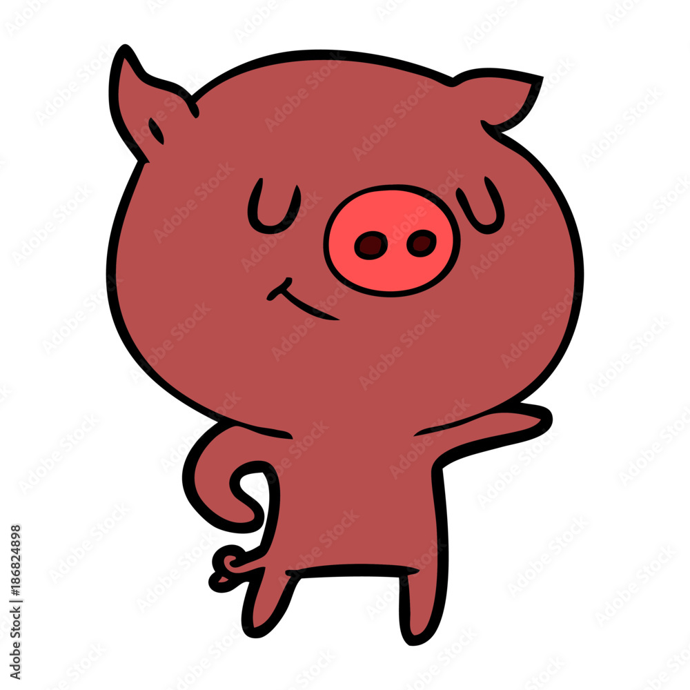 happy cartoon pig happy cartoon pig