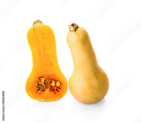 butternut squash isolated on white background