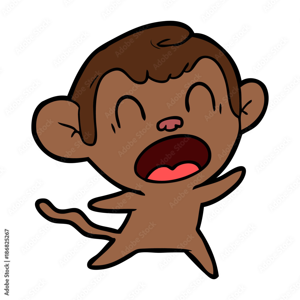 shouting cartoon monkey shouting cartoon monkey