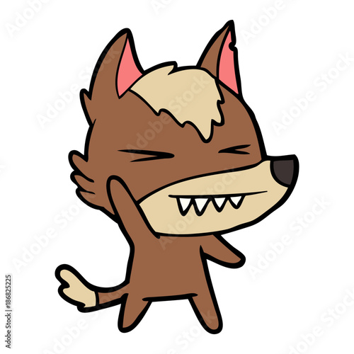 angry wolf cartoon