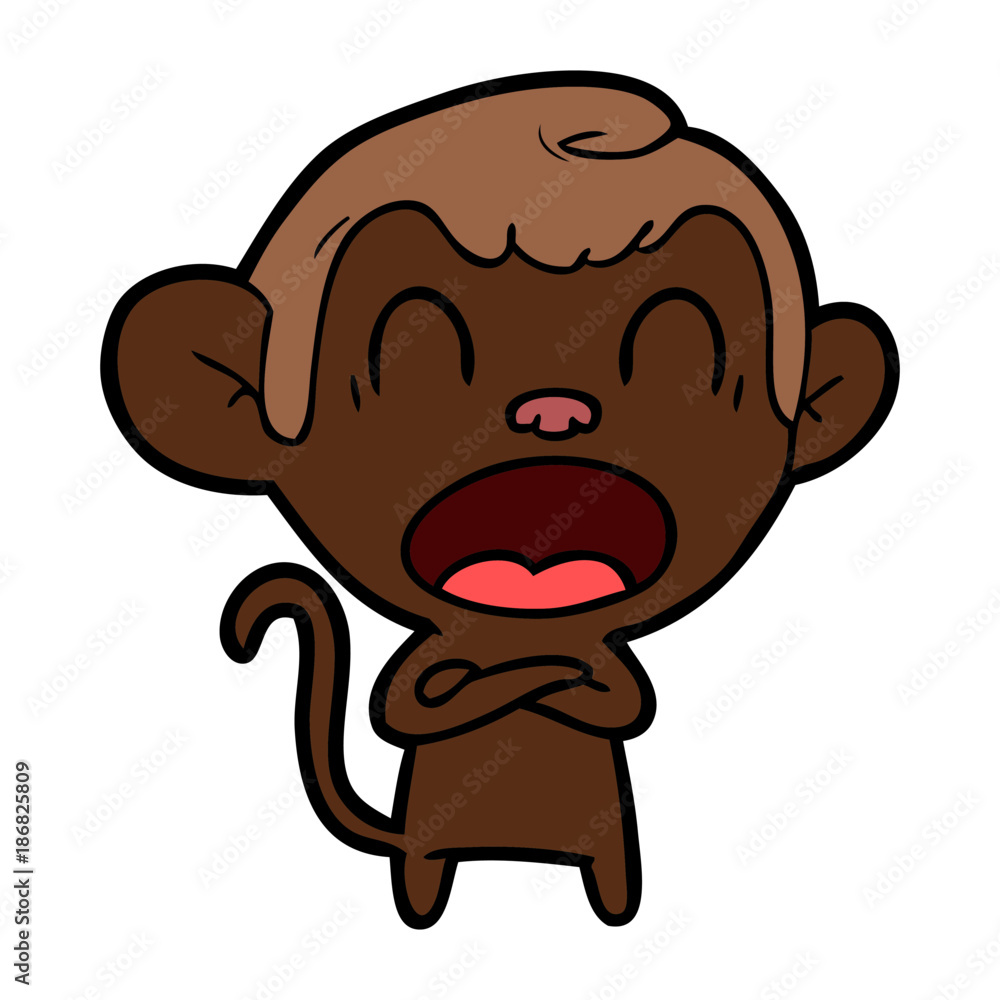 shouting cartoon monkey shouting cartoon monkey