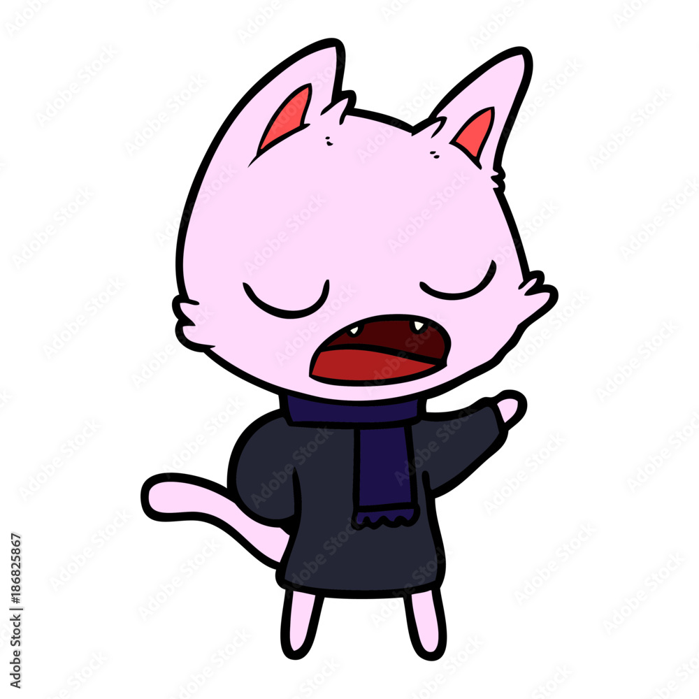 talking cat wearing winter clothes talking cat wearing winter clothes