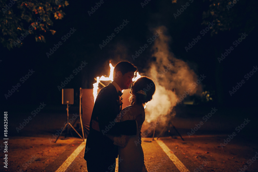 Fototapeta premium fireshow in awedding