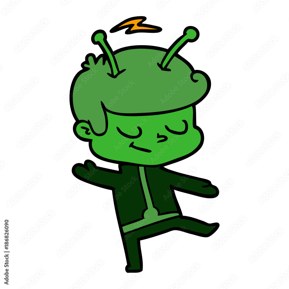 friendly cartoon spaceman dancing friendly cartoon spaceman dancing