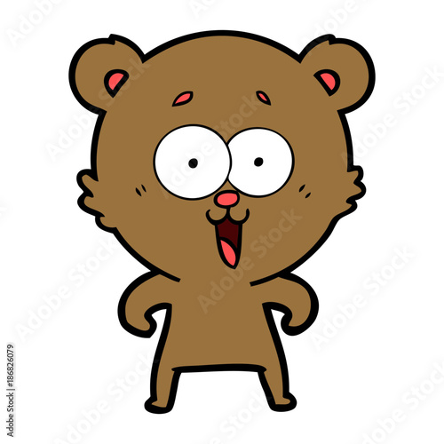 laughing teddy bear cartoon