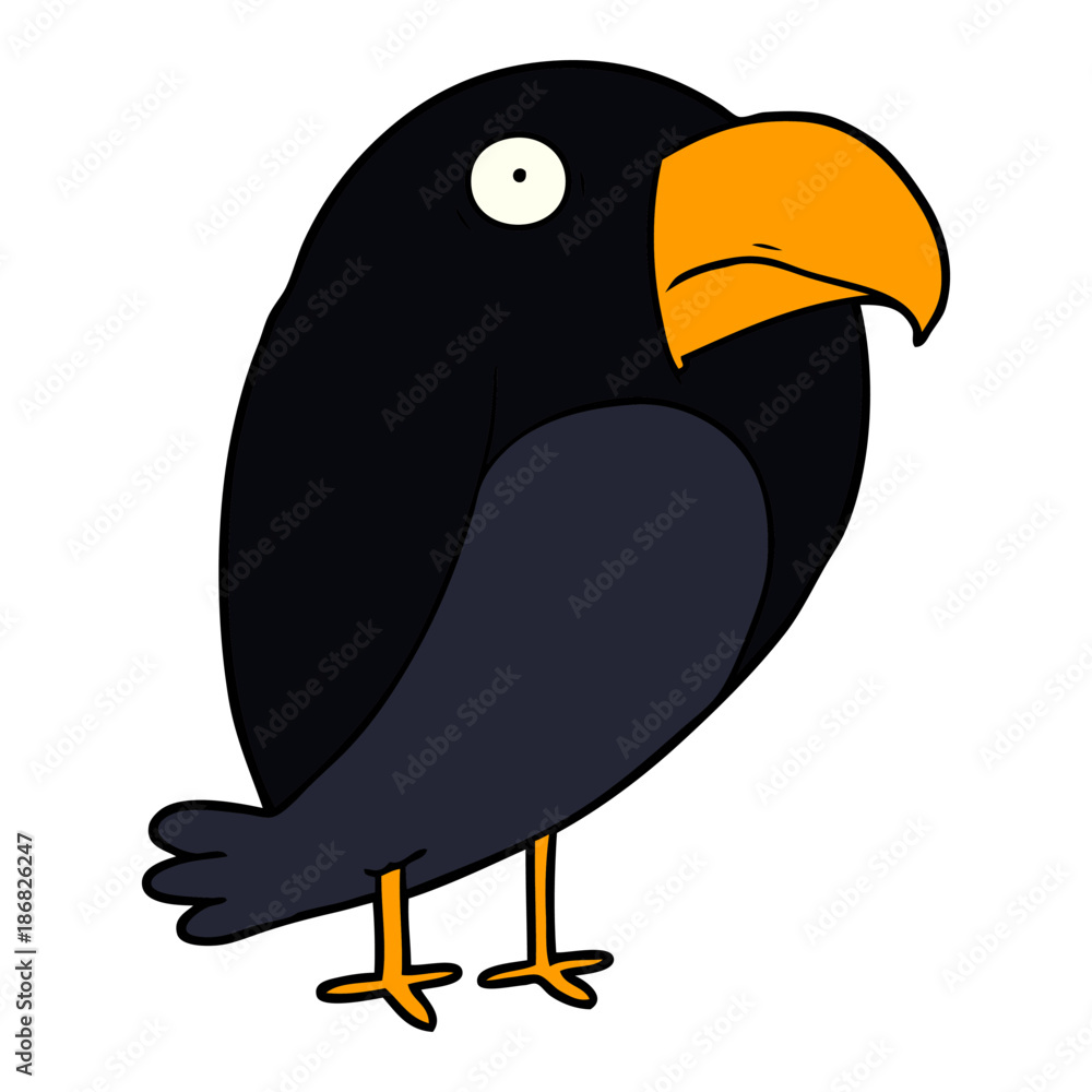 Obraz premium cartoon crow