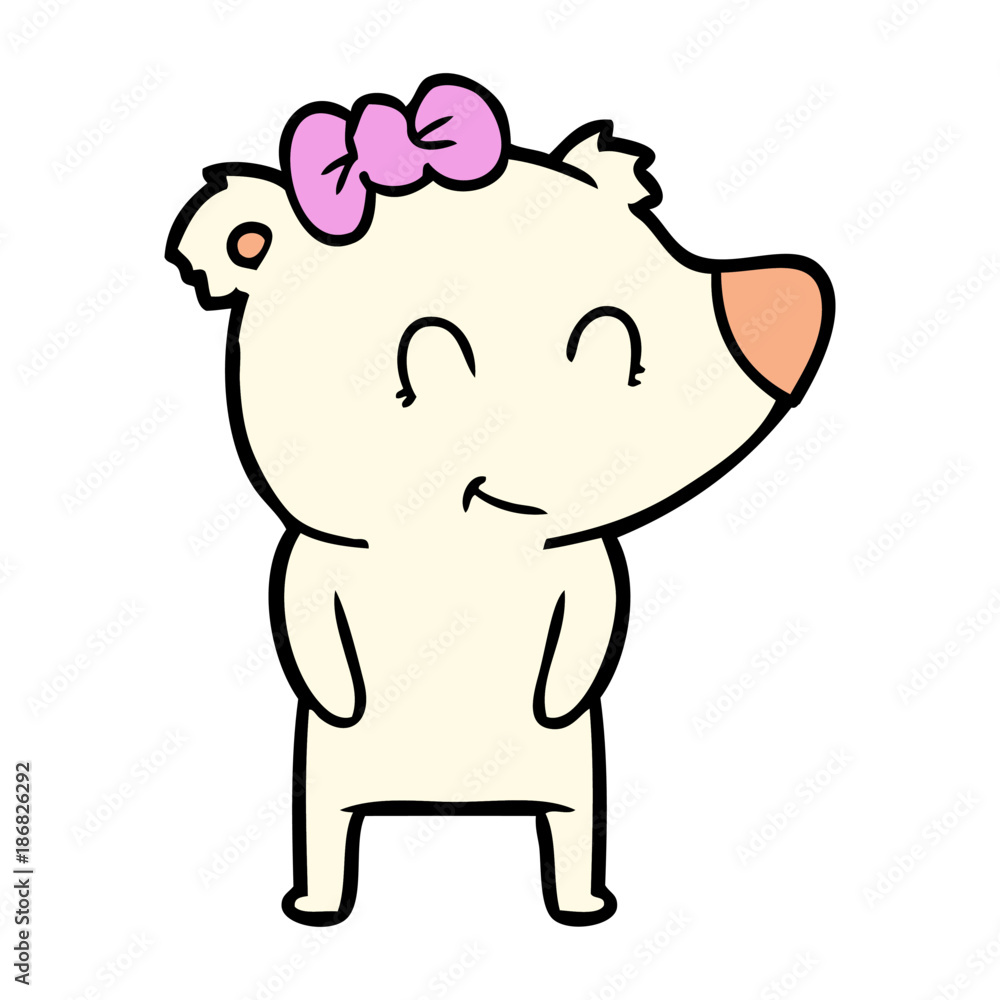 female polar bear cartoon