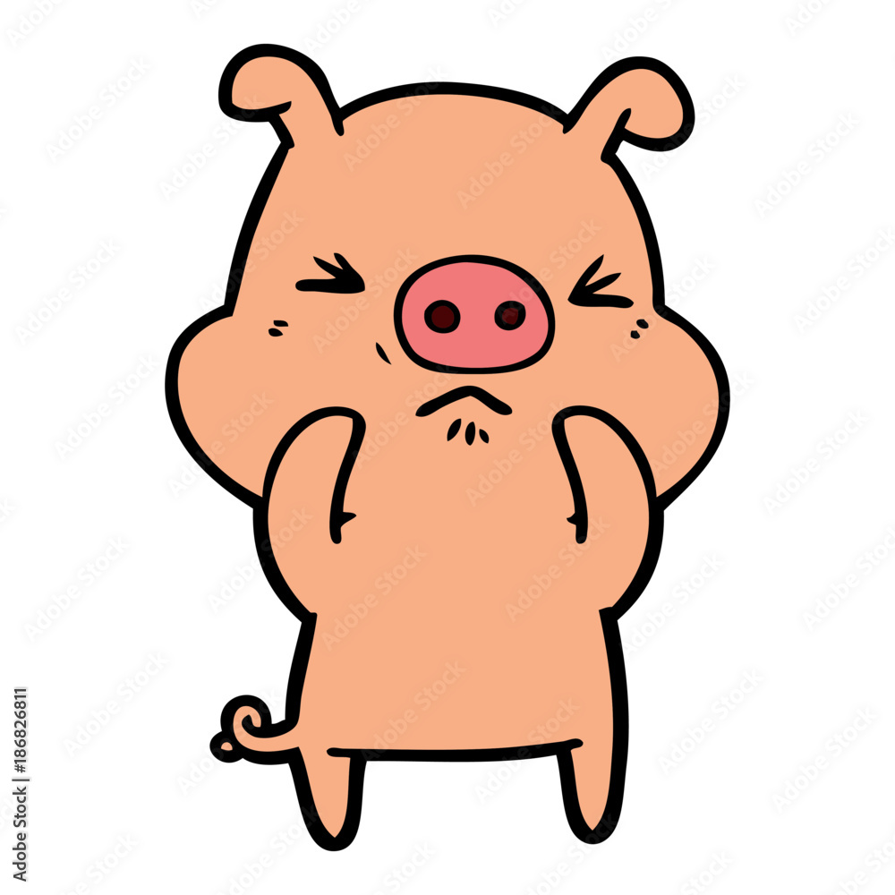 cartoon angry pig cartoon angry pig