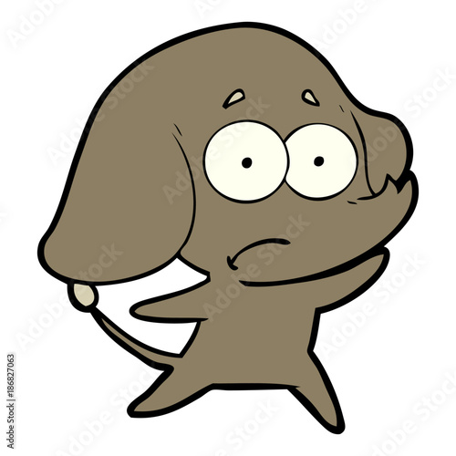 cartoon unsure elephant