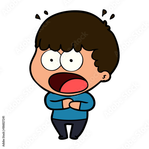 cartoon shocked man