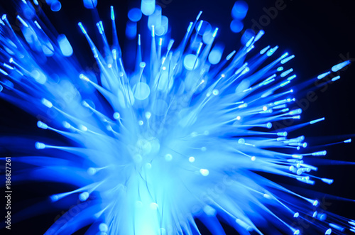 Fiber optics lights abstract background.