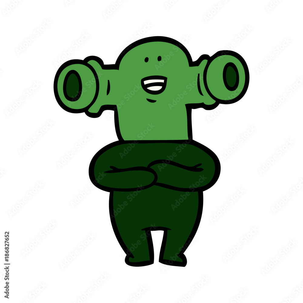 Obraz premium friendly cartoon alien