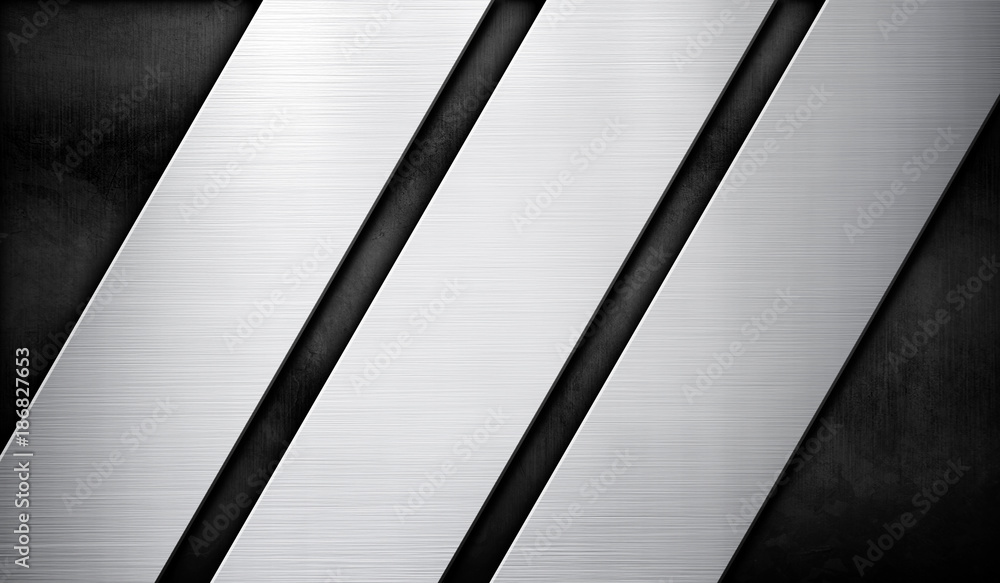 Obraz premium silver metal template background