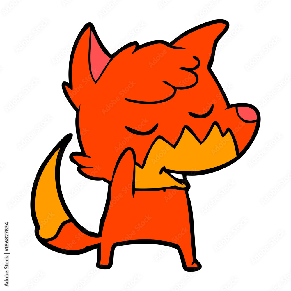 friendly cartoon fox