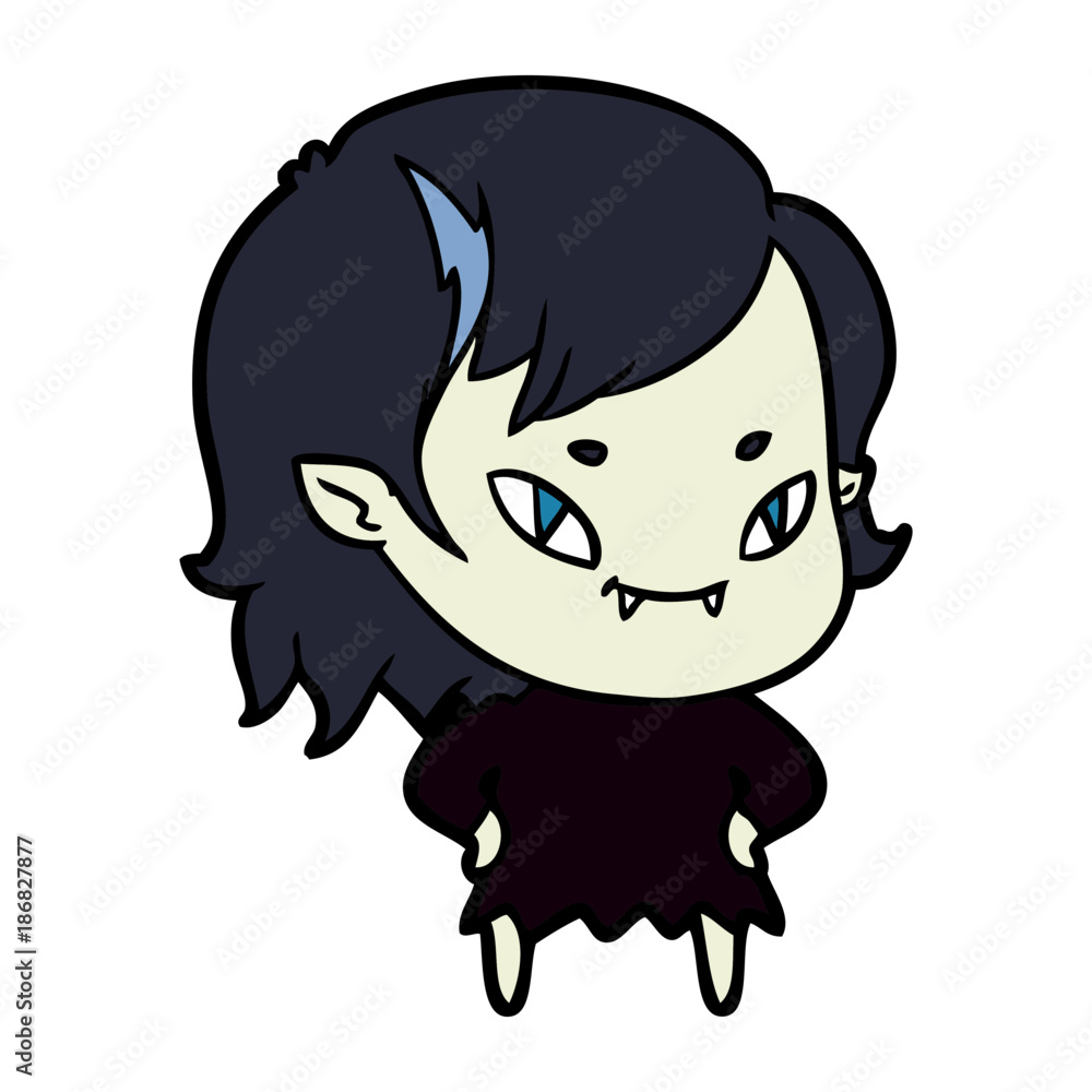 cartoon friendly vampire girl cartoon friendly vampire girl