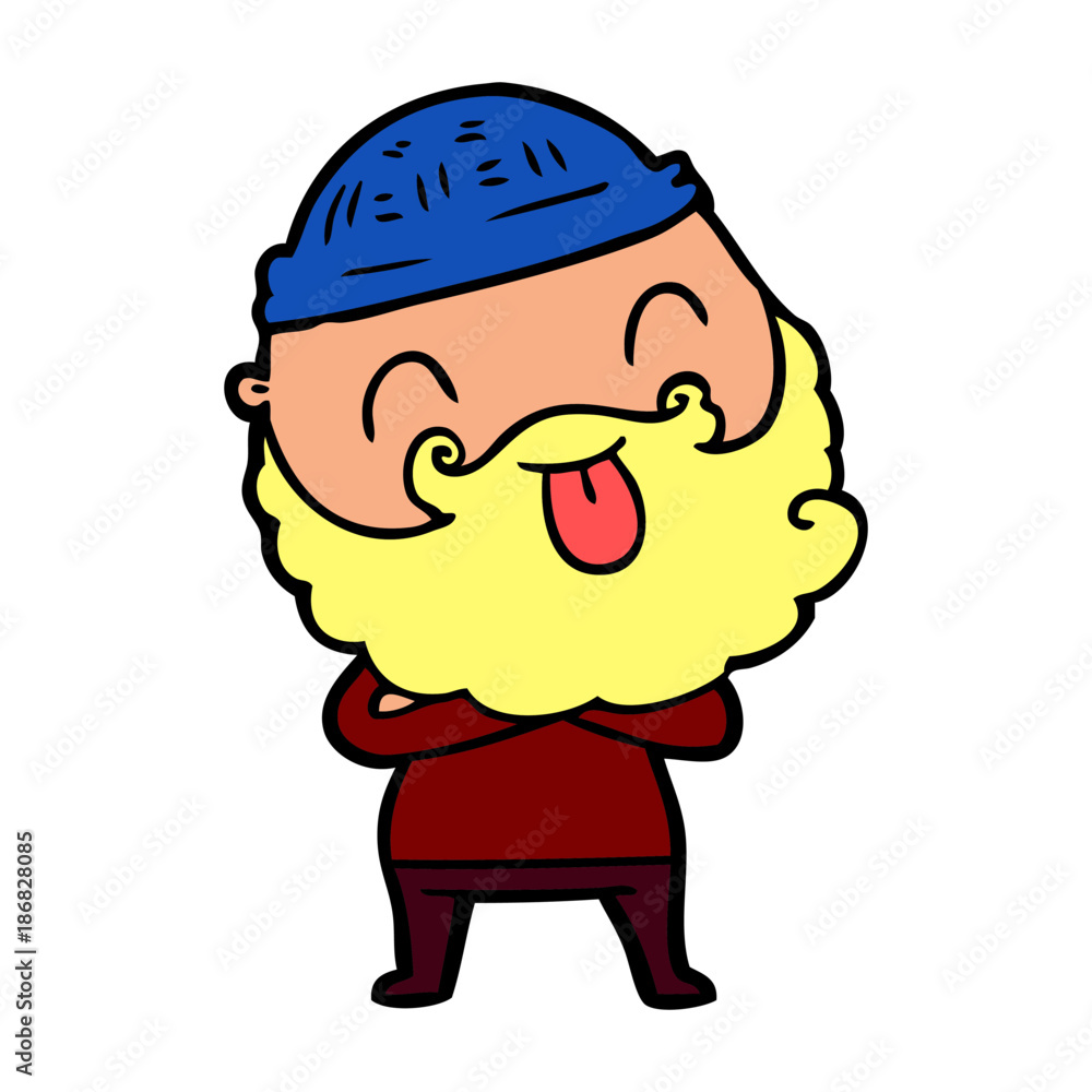 man with beard sticking out tongue man with beard sticking out tongue
