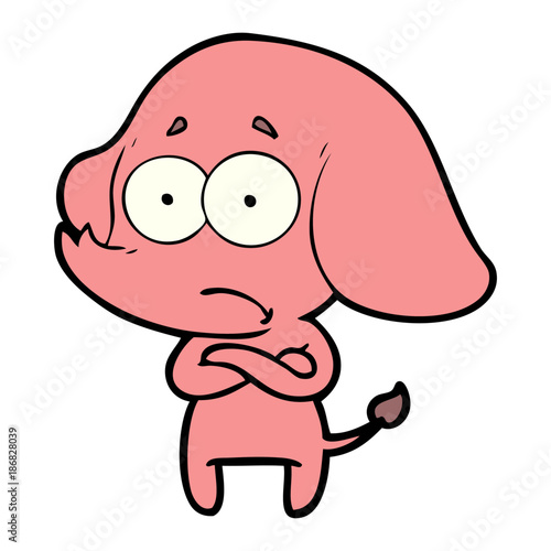 cartoon unsure elephant