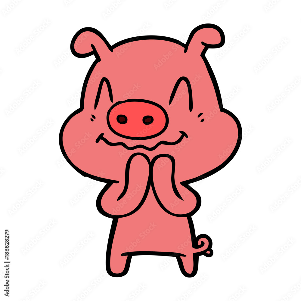 nervous cartoon pig nervous cartoon pig