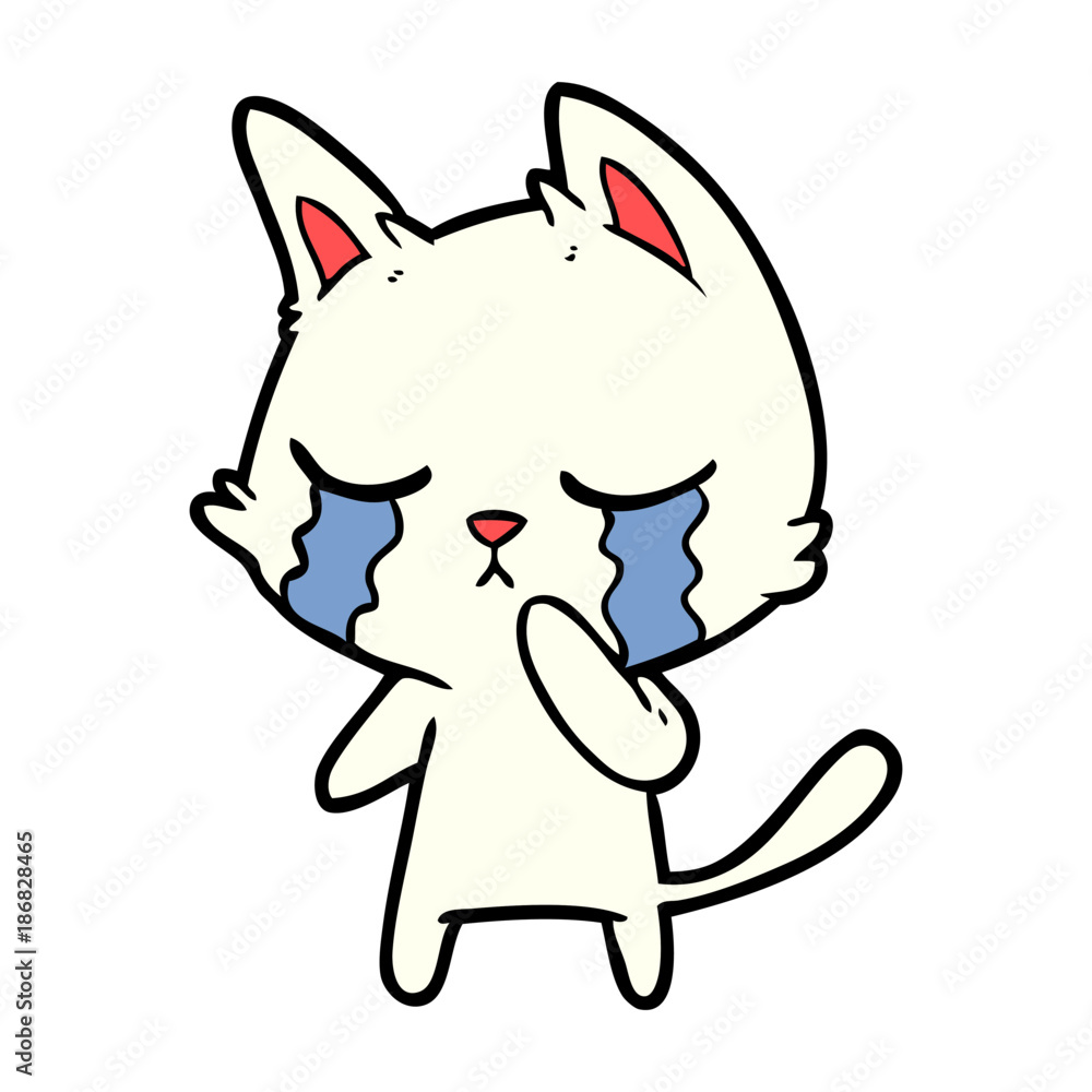 crying cartoon cat crying cartoon cat