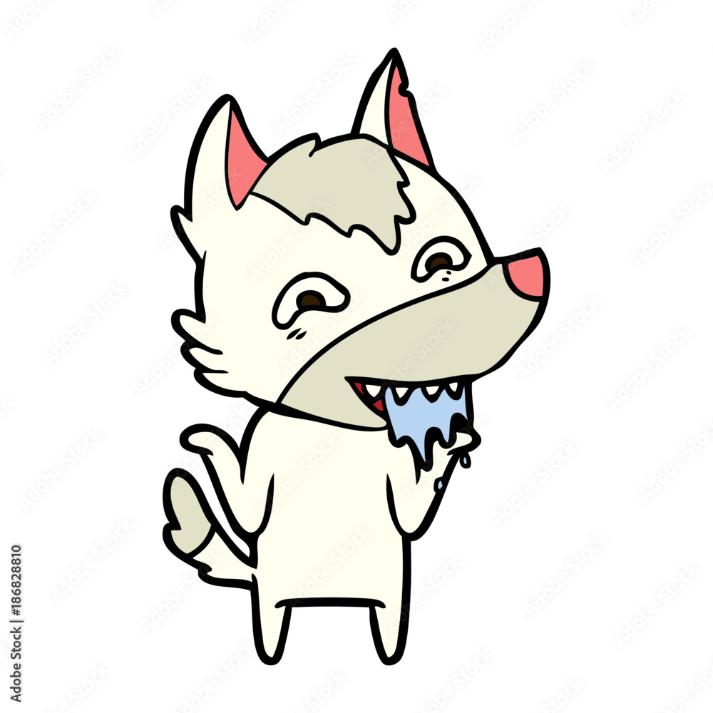 cartoon hungry wolf cartoon hungry wolf