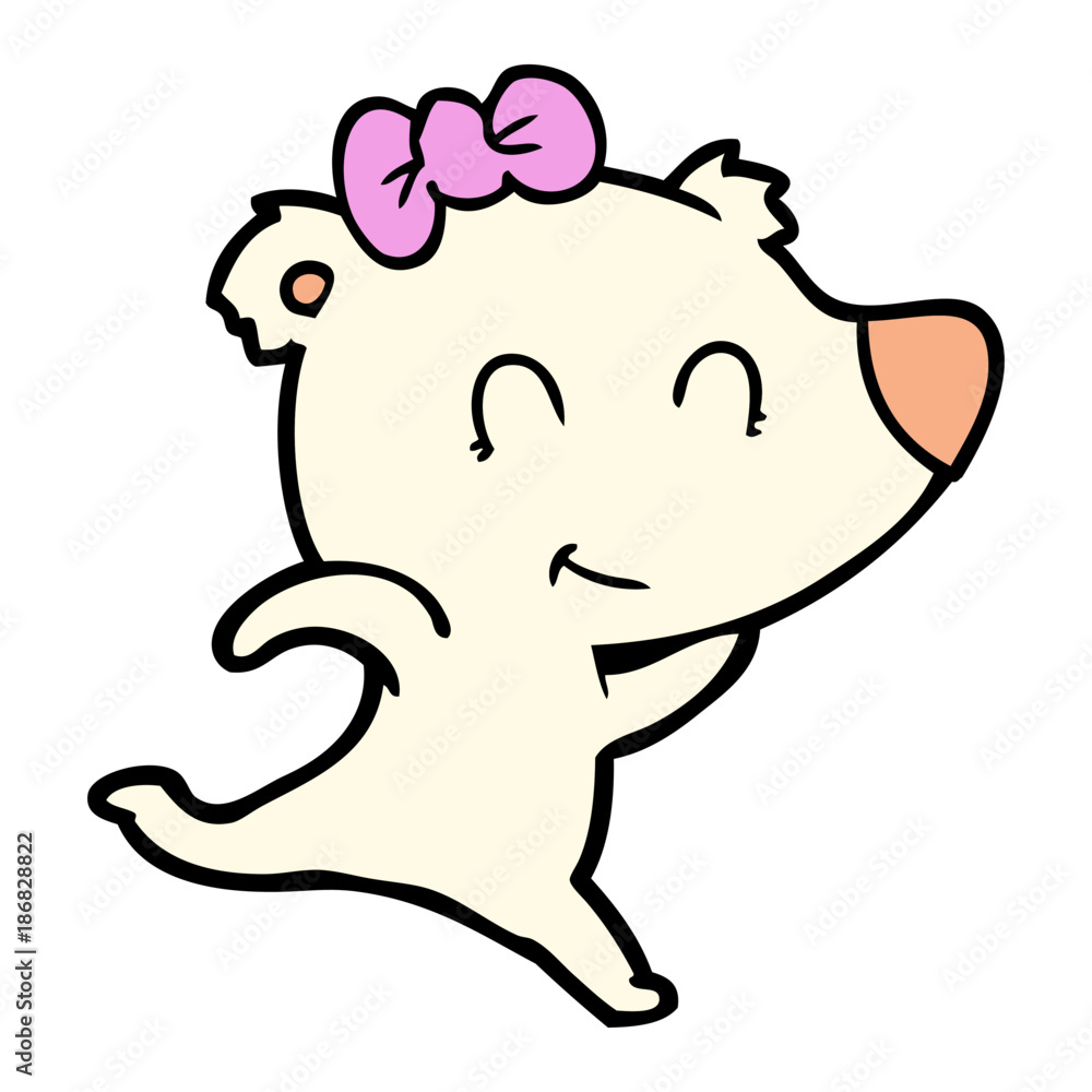 Fototapeta premium female polar bear running