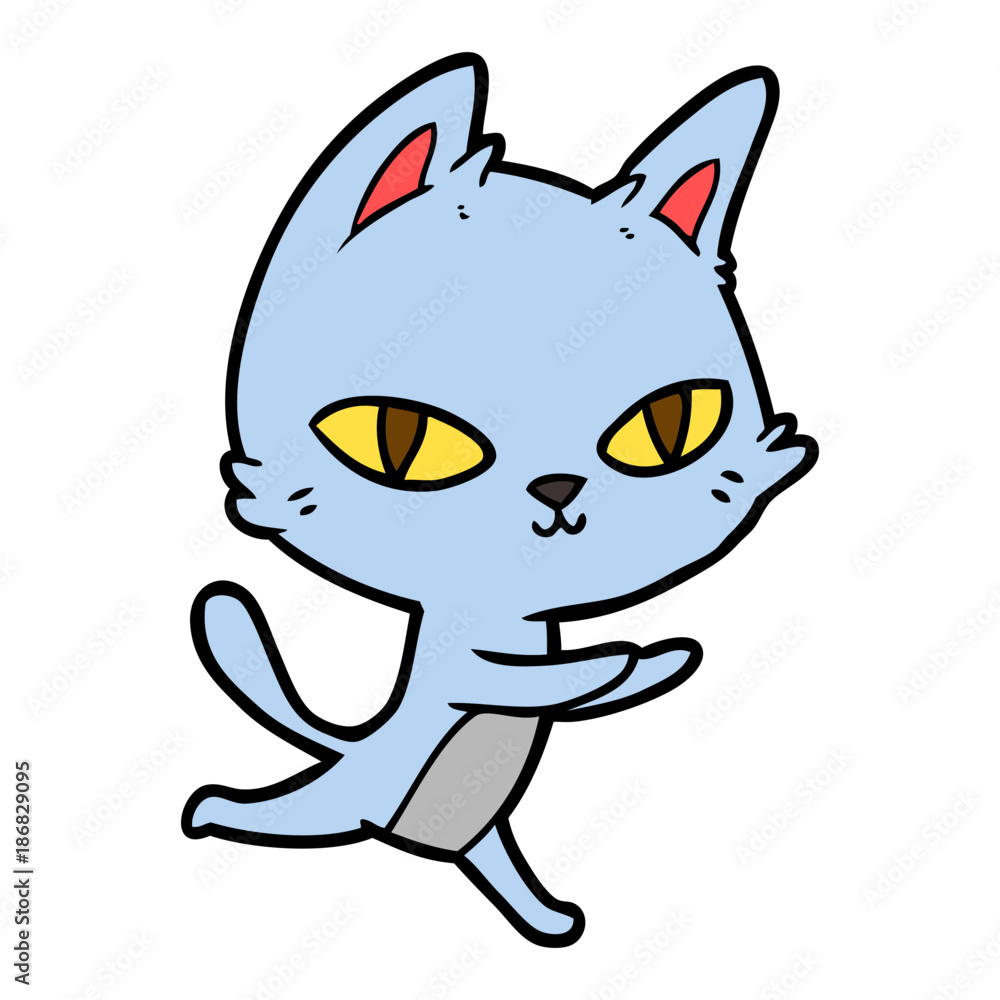 cartoon cat staring cartoon cat staring