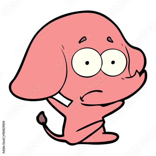 cartoon unsure elephant