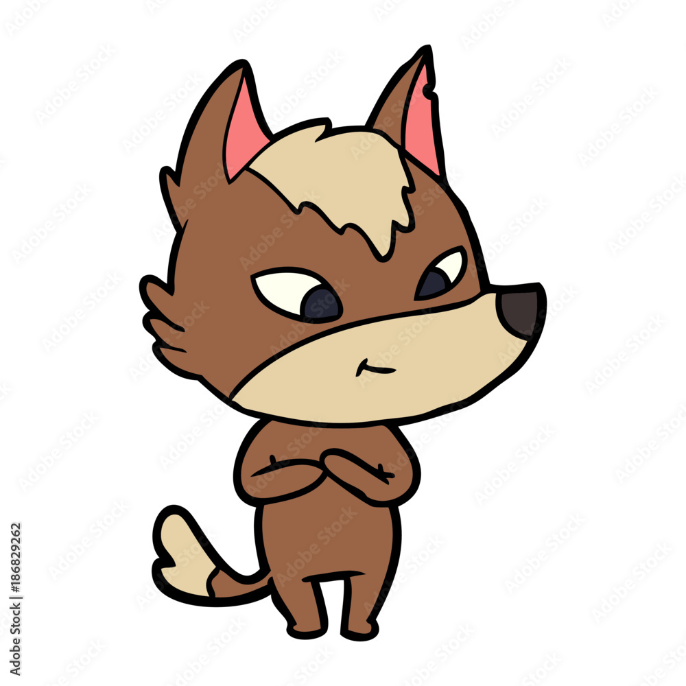 friendly cartoon wolf friendly cartoon wolf