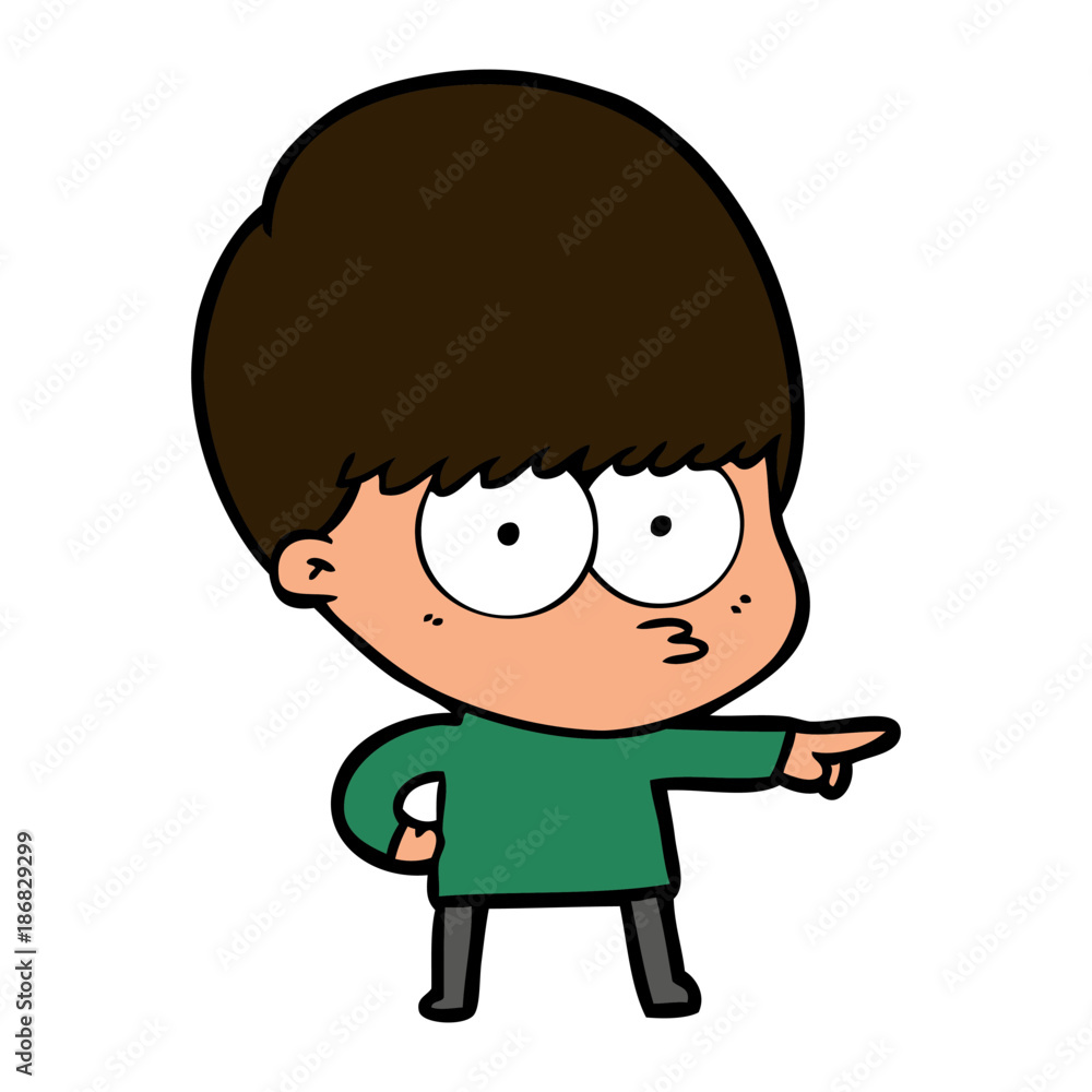 nervous cartoon boy nervous cartoon boy