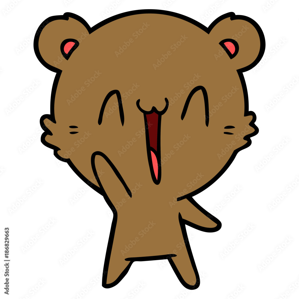 Obraz premium happy bear cartoon