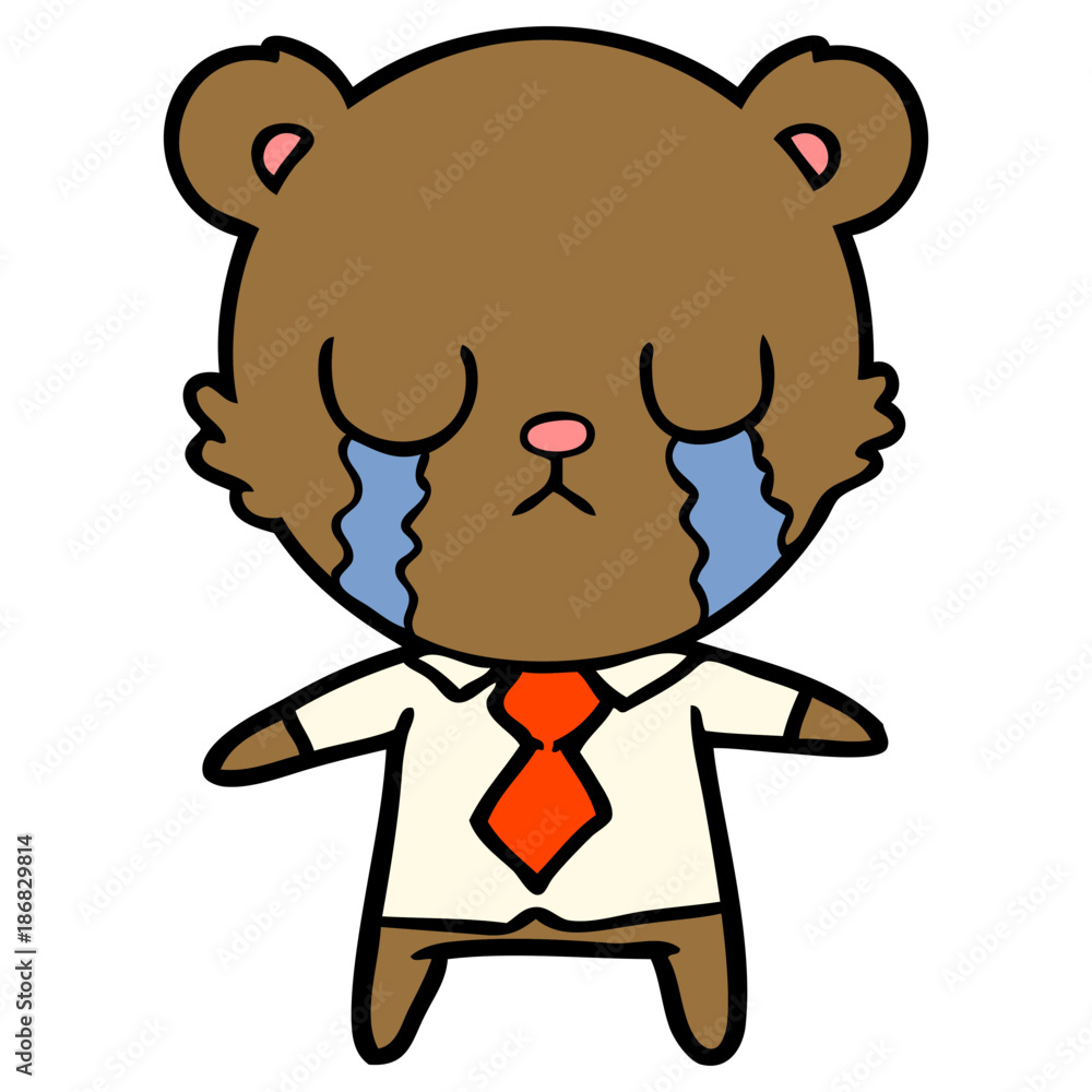 crying cartoon bear crying cartoon bear
