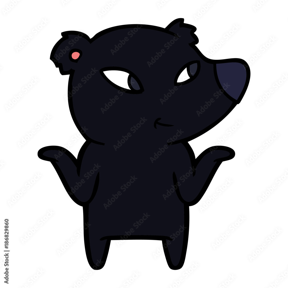 cute cartoon bear shrugging shoulders cute cartoon bear shrugging shoulders