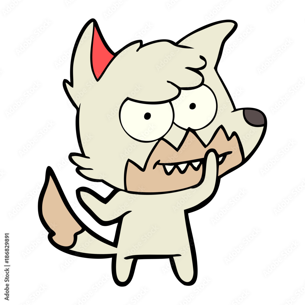 cartoon grinning fox cartoon grinning fox