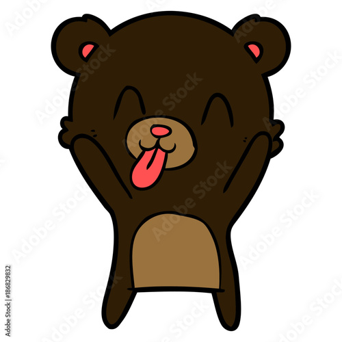 rude cartoon bear