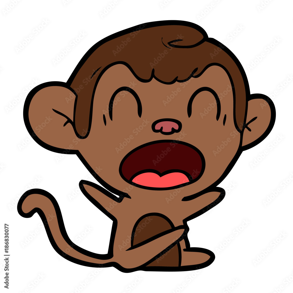 shouting cartoon monkey shouting cartoon monkey