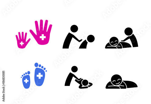 Set of Massage icon, vector